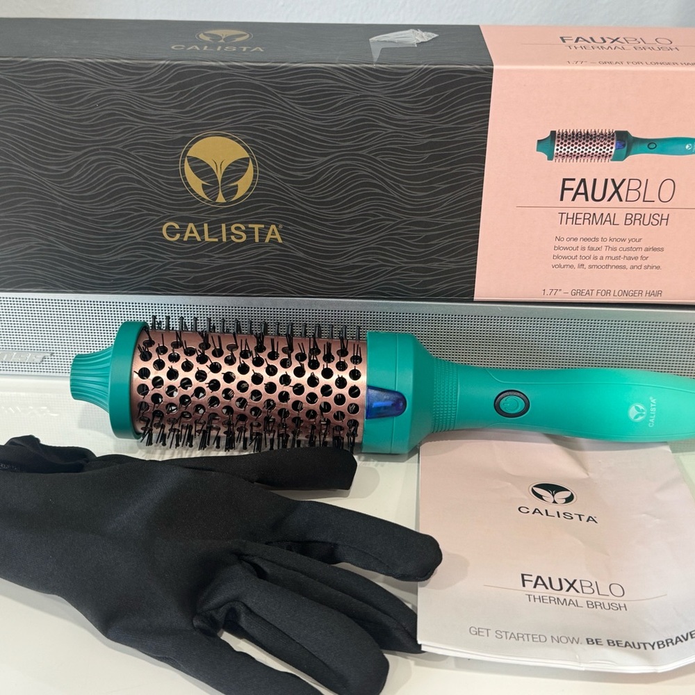 Calista FauxBlo Thermal Brush (Esmerald) 1.77” Great for long Hair